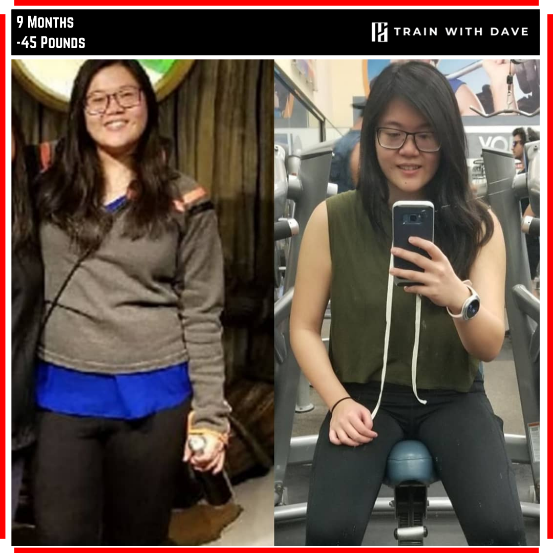 Nana Low before and after — 45 pounds lost in 9 months